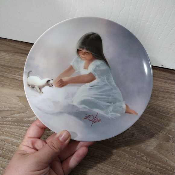 3 for $35 Tender Beginning Collector Plate #4 Children And Pets Collection - Picture 1 of 3